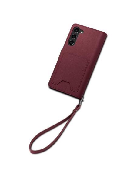 
Galaxy S23+ Wallet S Plus piniginės dėklas ir kortelių laikiklis, bordo spalvos
