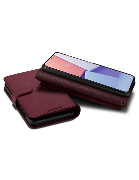 
Galaxy S23+ Wallet S Plus piniginės dėklas ir kortelių laikiklis, bordo spalvos
