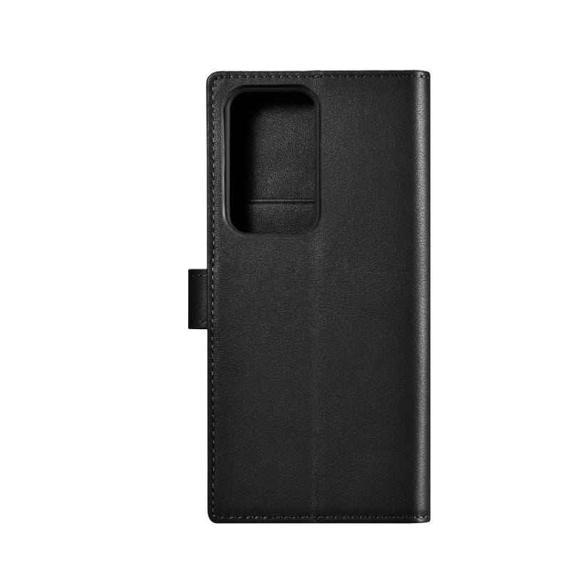Odinis piniginės dėklas skirtas Samsung Galaxy S23 Ultra Wallet Case, juodas