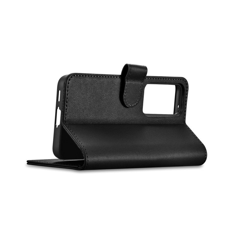 Odinis piniginės dėklas, skirtas Samsung Galaxy S23+ Wallet Case, juodas