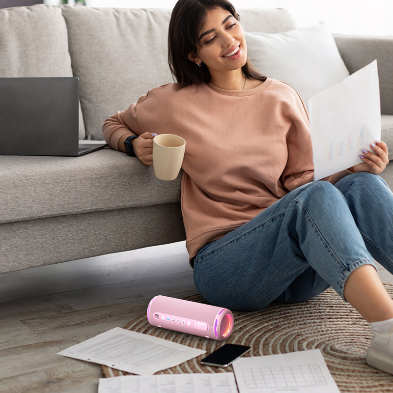 
Tronsmart T7 Lite SBC EQ LED 24W belaidė kolonėlė, rožinė
