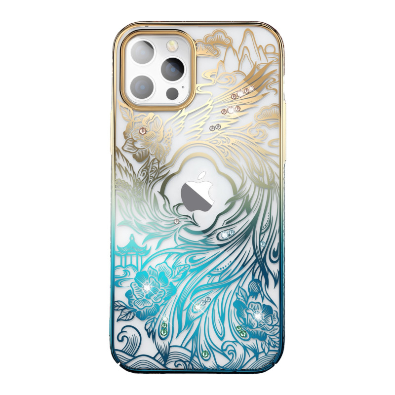 Prabangus iPhone 14 dėklas su Phoenix serijos aukso ir mėlynos spalvos kristalais
Prabangus iPhone 14 dėklas su Phoenix serijos aukso ir mėlynos spalvos kristalais