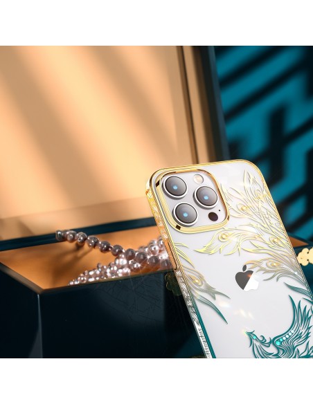 Prabangus iPhone 14 dėklas su Phoenix serijos aukso ir mėlynos spalvos kristalais
 
Prabangus iPhone 14 dėklas su Phoenix serijos aukso ir mėlynos spalvos kristalais