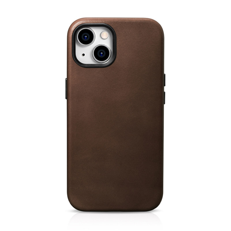 
Odinis dėklo dangtelis iPhone 15 Plus Oil Wax Premium Leather MagSafe rudas
