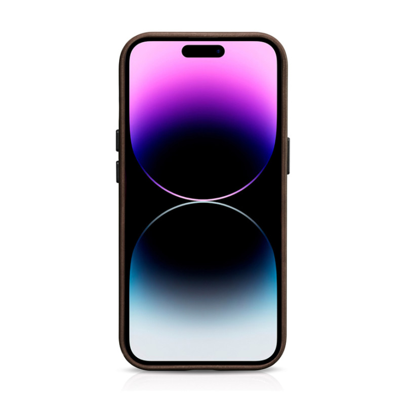 Odinis dėklo dangtelis iPhone 15 Plus Oil Wax Premium Leather MagSafe rudas