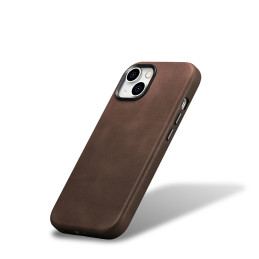 
Odinis dėklo dangtelis iPhone 15 Plus Oil Wax Premium Leather MagSafe rudas
