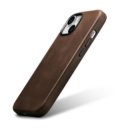 
Odinis dėklo dangtelis iPhone 15 Plus Oil Wax Premium Leather MagSafe rudas
