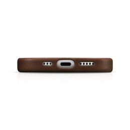
Odinis dėklo dangtelis iPhone 15 Plus Oil Wax Premium Leather MagSafe rudas
