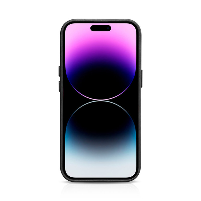 Odinis dėklo dangtelis iPhone 15 Plus Oil Wax Premium Leather MagSafe juodas