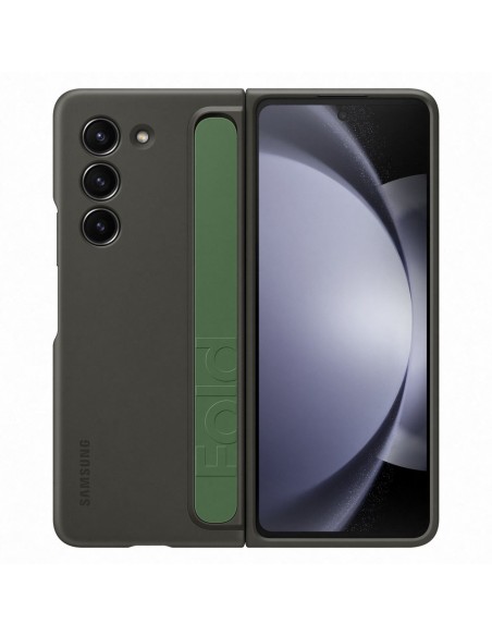 
Silikoninis dėklas Samsung Galaxy Z Fold 5 su stovu ir dirželiu, juodas
