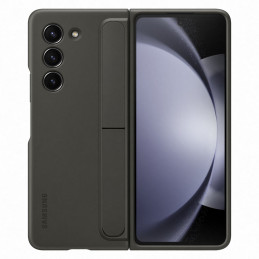 
Silikoninis dėklas Samsung Galaxy Z Fold 5 su stovu ir dirželiu, juodas
