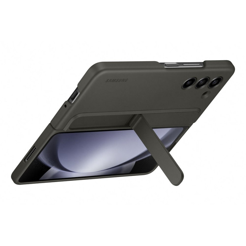 
Silikoninis dėklas Samsung Galaxy Z Fold 5 su stovu ir dirželiu, juodas
