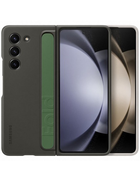 
Silikoninis dėklas Samsung Galaxy Z Fold 5 su stovu ir dirželiu, juodas
