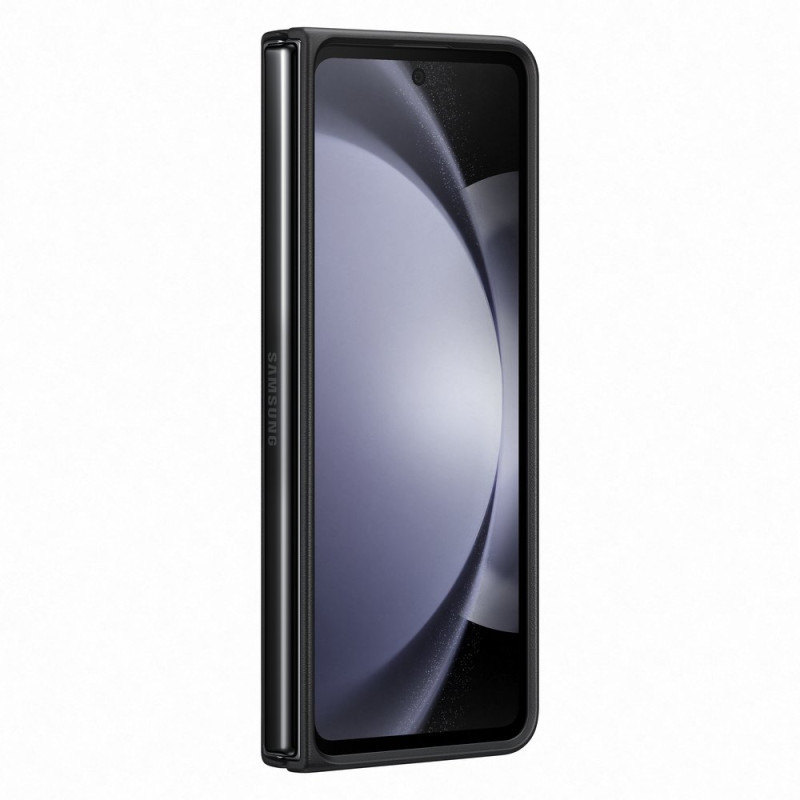 Dėklas iš ekologiškos odos, skirtas Samsung Galaxy Z Fold 5, juodas