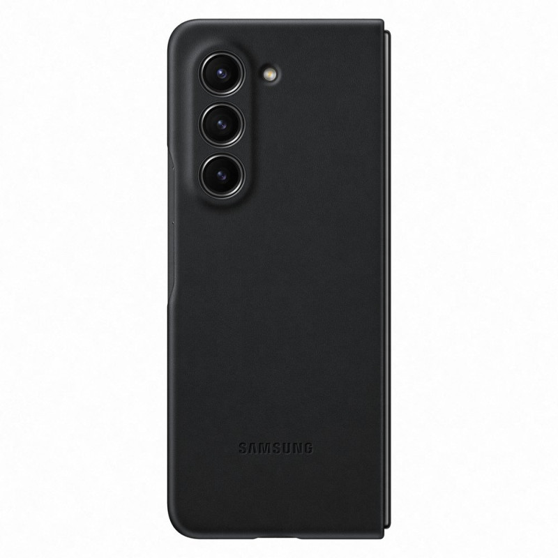 Dėklas iš ekologiškos odos, skirtas Samsung Galaxy Z Fold 5, juodas