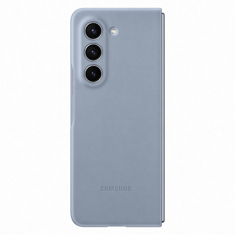 Ekologinės odos dėklas Samsung Galaxy Z Fold 5, mėlynas