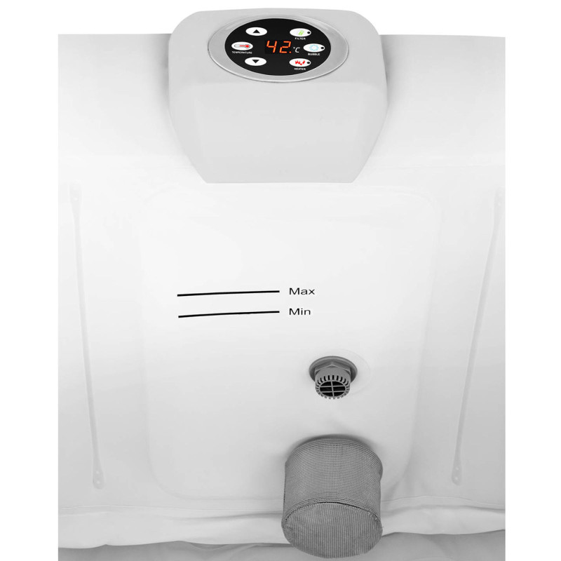 Sodo pripučiama sūkurinė vonia su masažu 6 asmenims 42C 900 l smėlio ir balta