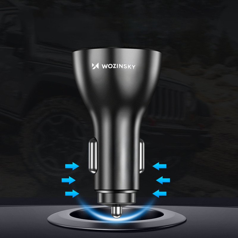 Automobilinis pakrovėjas 50W 4x USB-A QC baltas