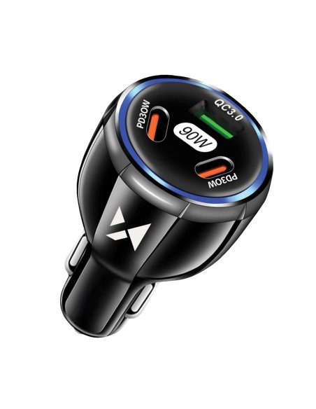 Automobilinis įkroviklis 2x USB-C 1x USB-A 90W PD QC juodas
 
Automobilinis įkroviklis 2x USB-C 1x USB-A 90W PD QC juodas