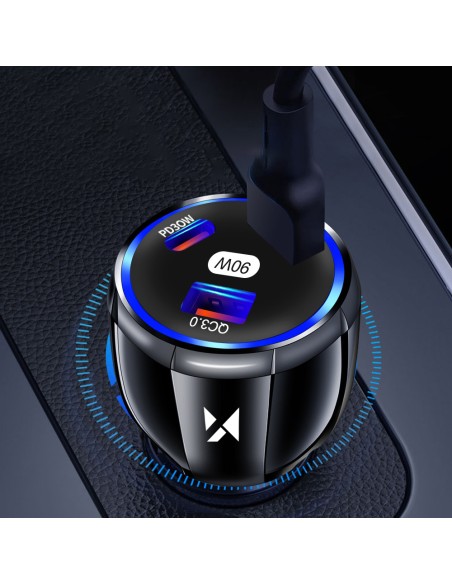 Automobilinis įkroviklis 2x USB-C 1x USB-A 90W PD QC juodas
 
Automobilinis įkroviklis 2x USB-C 1x USB-A 90W PD QC juodas