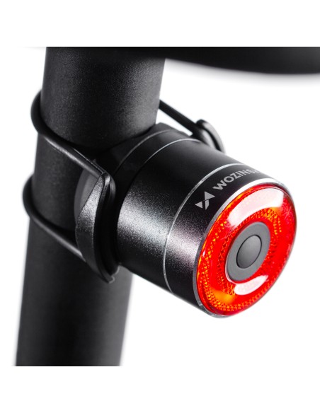 
LED USB-C galinis dviračio žibintas, raudonas žibintas, STOP jutiklis, juodas
