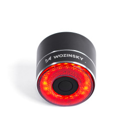 
LED USB-C galinis dviračio žibintas, raudonas žibintas, STOP jutiklis, juodas
