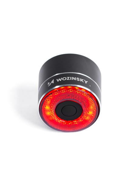 
LED USB-C galinis dviračio žibintas, raudonas žibintas, STOP jutiklis, juodas
