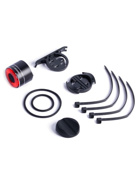 
LED USB-C galinis dviračio žibintas, raudonas žibintas, STOP jutiklis, juodas
