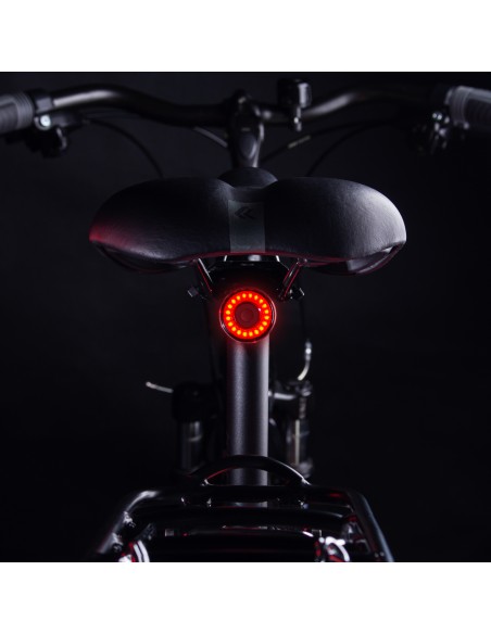 
LED USB-C galinis dviračio žibintas, raudonas žibintas, STOP jutiklis, juodas
