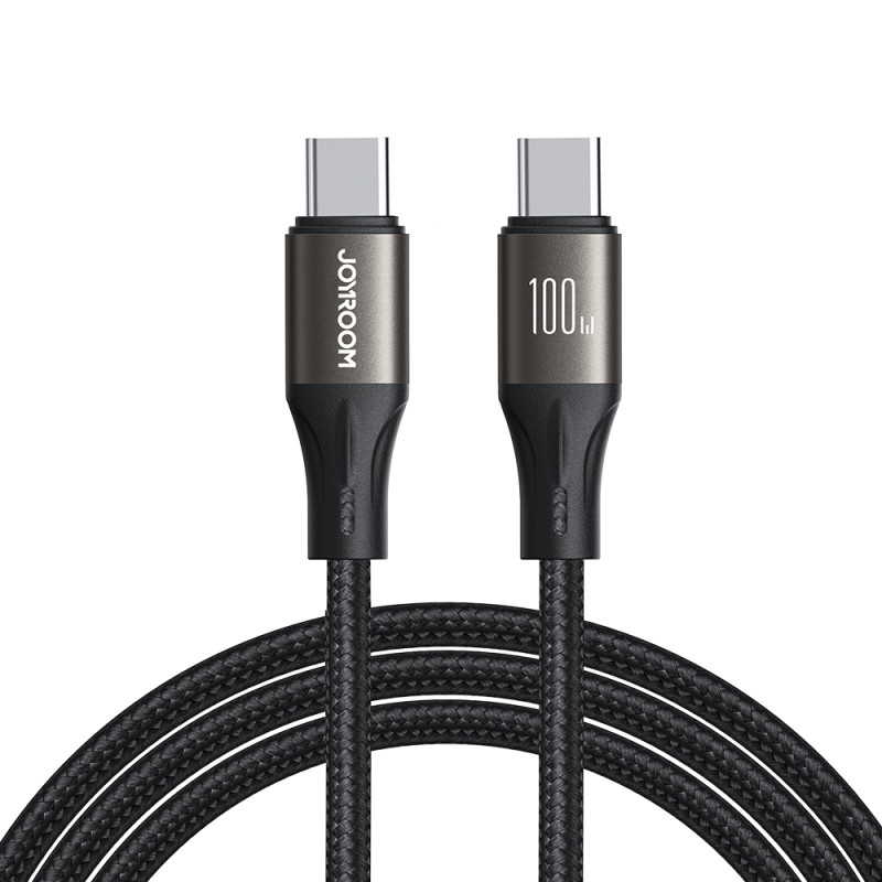 
USB-C 100 W Light-Speed Series laidas, 1,2 m juodas
