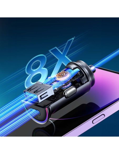Mini automobilinis įkroviklis 60W USB-A QC3.0 USB-C PD juodas
 
Mini automobilinis įkroviklis 60W USB-A QC3.0 USB-C PD juodas