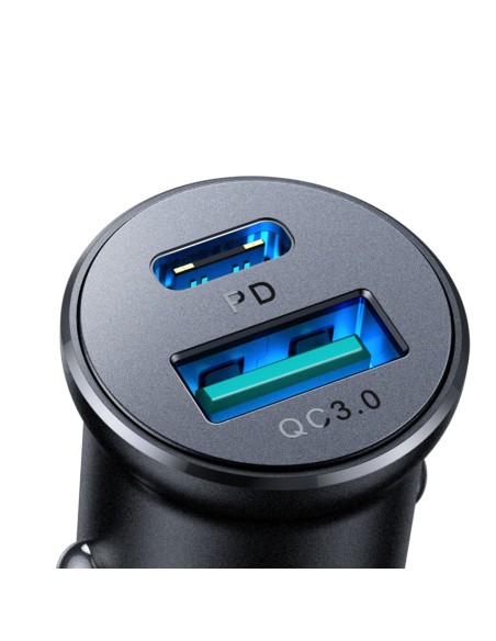 Mini automobilinis įkroviklis 30W USB-A QC3.0 USB-C PD juodas
 
Mini automobilinis įkroviklis 30W USB-A QC3.0 USB-C PD juodas