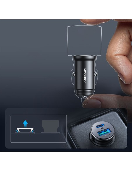 Mini automobilinis įkroviklis 30W USB-A QC3.0 USB-C PD juodas
 
Mini automobilinis įkroviklis 30W USB-A QC3.0 USB-C PD juodas