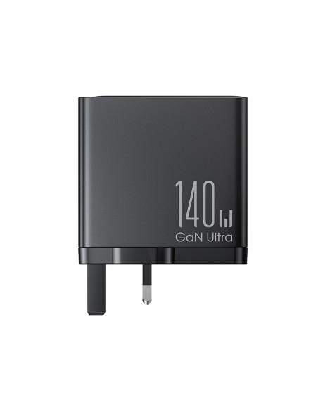 
GaN tinklo įkroviklis 140 W JK kištukas 3x USB-C USB-A + USB-C laidas 1,2 m
