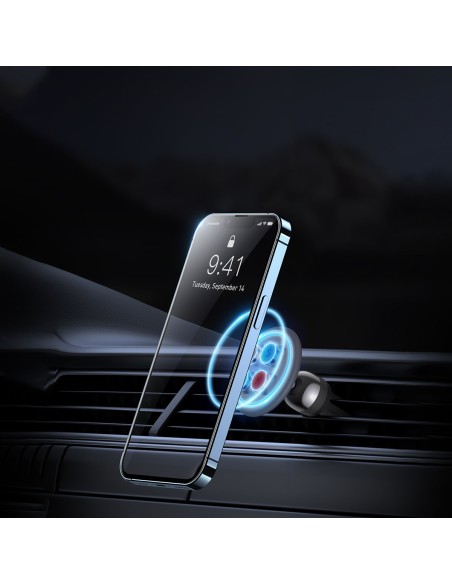 Magnetinis automobilinis išmaniojo telefono laikiklis ventiliacijos grotelėms C01 juodas Magnetinis automobilinis išmaniojo telefono laikiklis ventiliacijos grotelėms C01 juodas