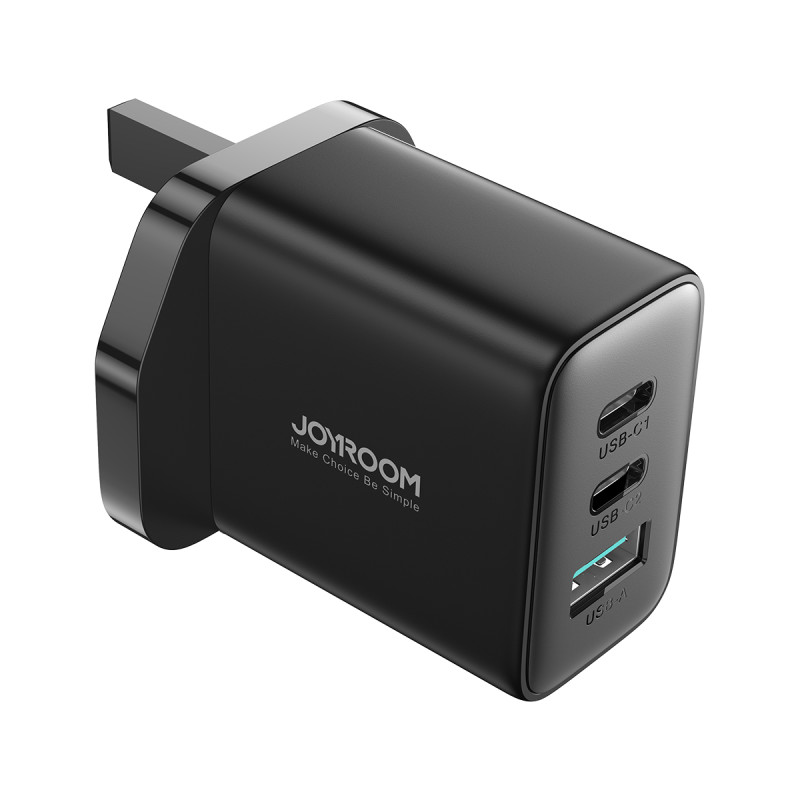 Greitas sieninis įkroviklis 2x USB-C USB-A 32W JK kištukas 32W juodas