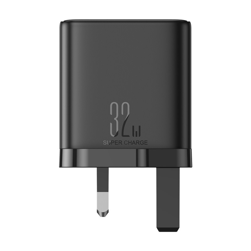 Greitas sieninis įkroviklis 2x USB-C USB-A 32W JK kištukas 32W juodas