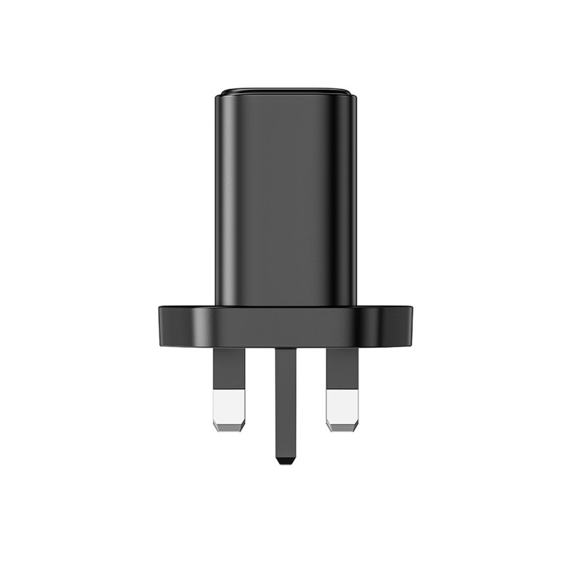 Tinklo įkroviklis, angliškas kištukas, JK FlashSeries USB-A USB-C 20W, juodas