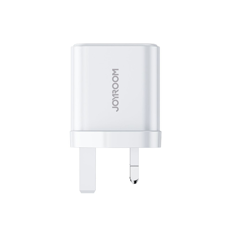 Maitinimo įkroviklis su anglišku kištuku JK FlashSeries USB-A USB-C 20W balta