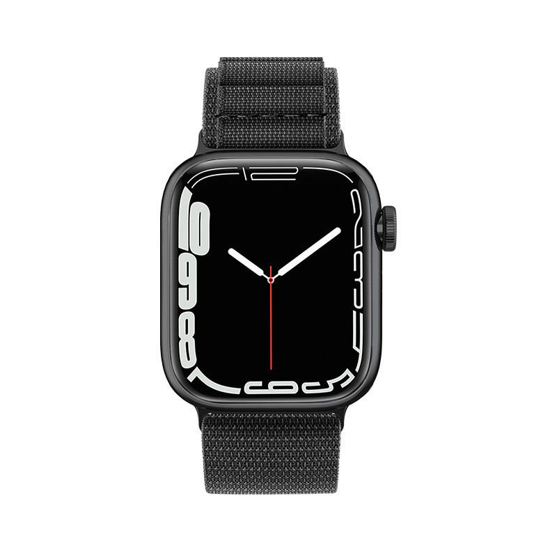Alpinis dirželis su plienine sagtimi Apple Watch 42/ 44/ 45/ 49 mm juodas