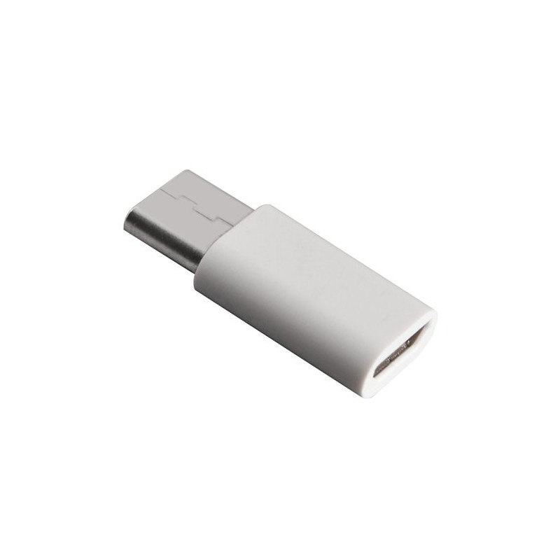 Adapterio kištukas iš mikro USB į USB-C, baltas