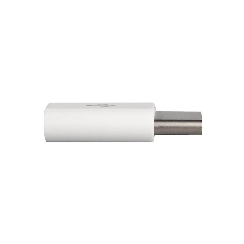Adapterio kištukas iš mikro USB į USB-C, baltas
