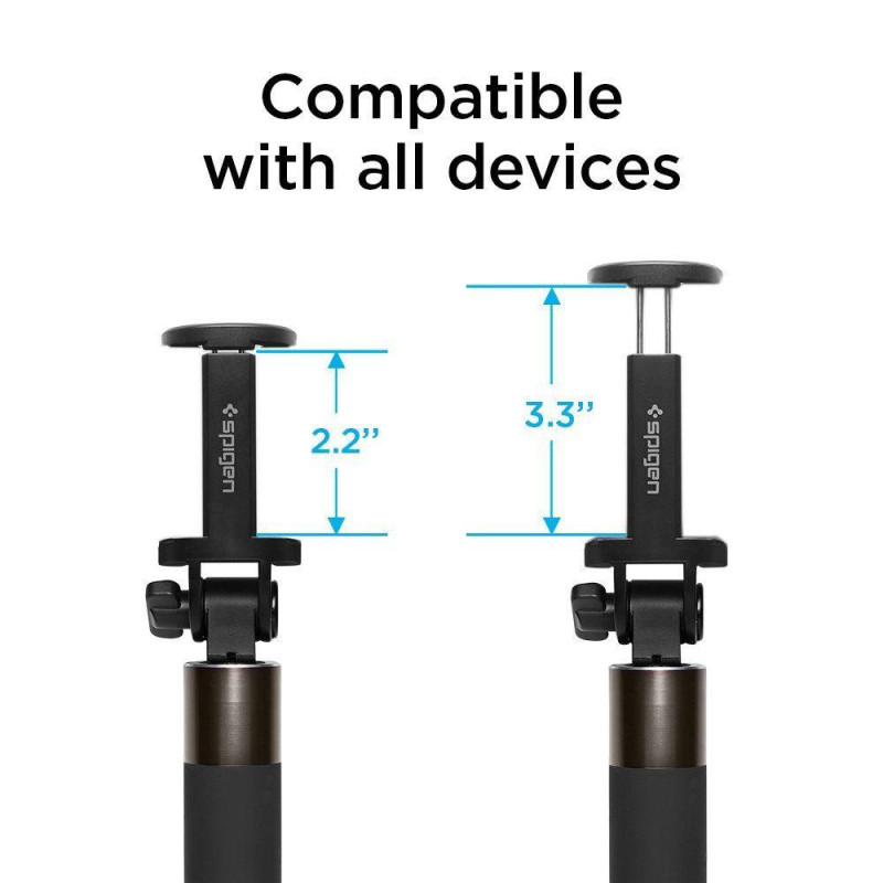Aukštos kokybės teleskopinė Selfie lazda 18-77cm juoda