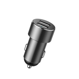 
Automobilinis cigarečių degiklio lizdo skirstytuvas, pakrovėjas 2x USB 3.1A 17W, juodas
