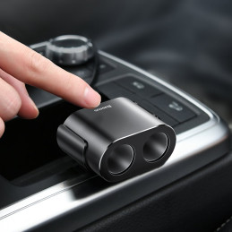 
Automobilinis cigarečių degiklio lizdo skirstytuvas, pakrovėjas 2x USB 3.1A 17W, juodas
