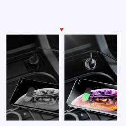 
Automobilinis cigarečių degiklio lizdo skirstytuvas, pakrovėjas 2x USB 3.1A 17W, juodas
