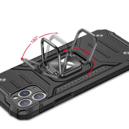 
Šarvuotas hibridinis dėklas iPhone 11 Pro + Ring Armor magnetiniam laikikliui, rožinis
