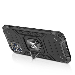 
Šarvuotas hibridinis dėklas iPhone 11 Pro + Ring Armor magnetiniam laikikliui, rožinis
