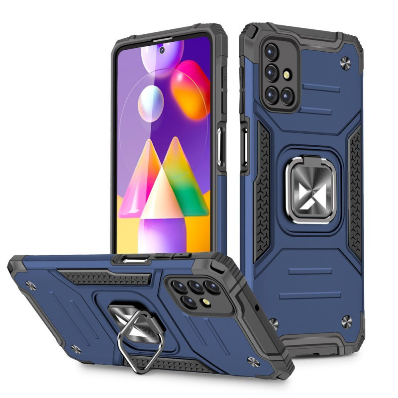 
Šarvuotas hibridinis dėklas Samsung Galaxy M31s + Ring Armor magnetinis laikiklis, mėlynas
