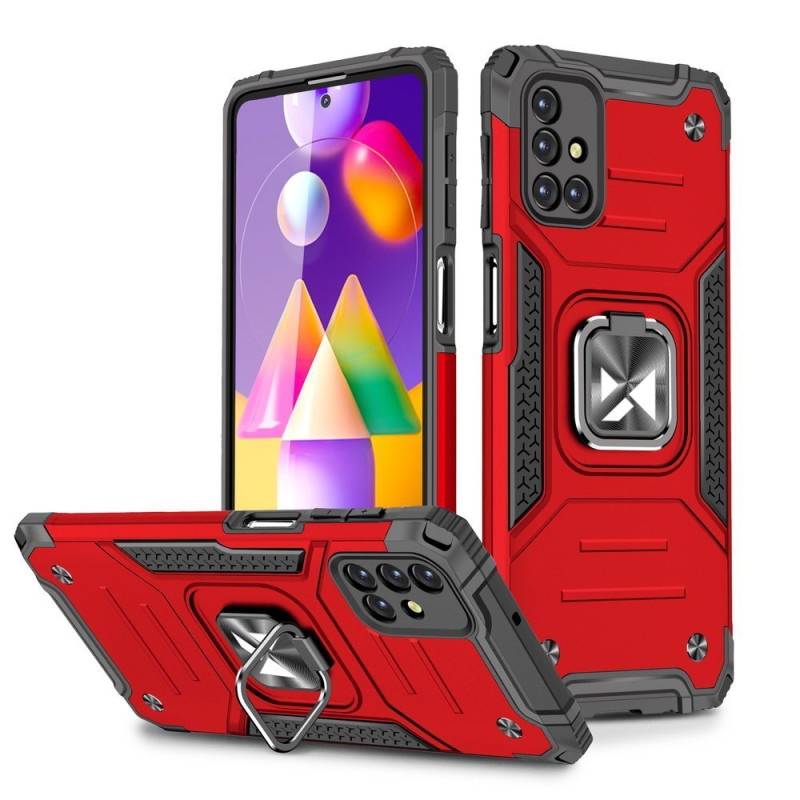 
Šarvuotas hibridinis dėklas Samsung Galaxy M31s + Ring Armor magnetinis laikiklis, raudonas
